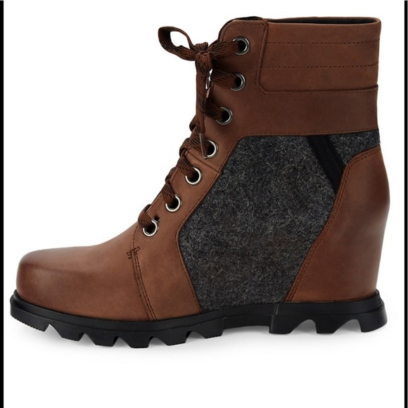 Sorel Joan of Artic Wedge III waterproof booties tobacco black 10.5 11 - Picture 5 of 5